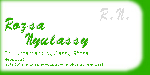 rozsa nyulassy business card